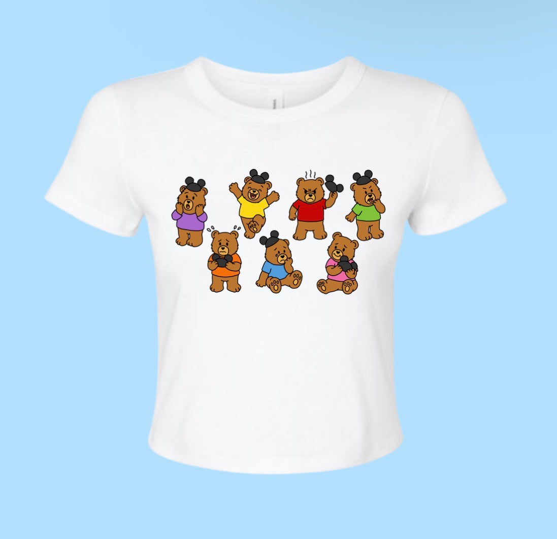 Emotional Bears Cropped tee