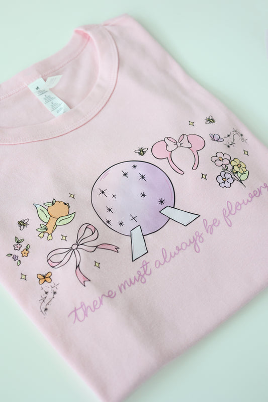 There Must Always Be Flowers Cropped Tee