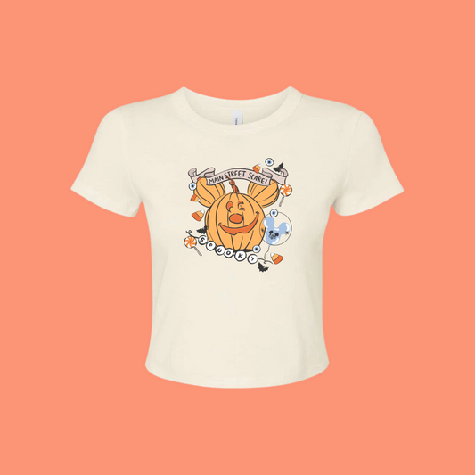Main Street Pumpkin Cropped Tee