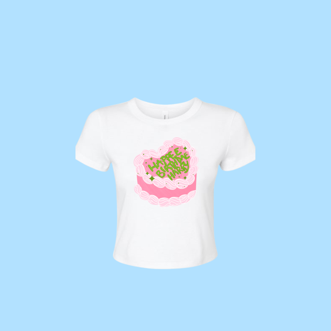 Happee Birthdae Cropped Tee