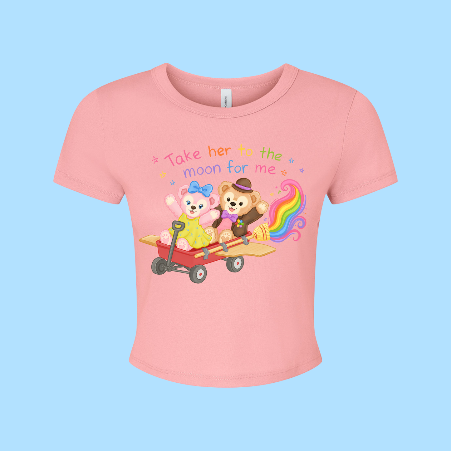 READY TO SHIP Take Her To Them Moon Cropped Tee